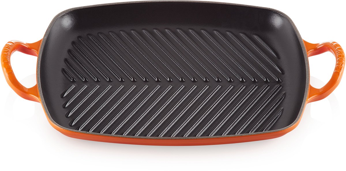 Le Creuset Signature Rechthoekige Grillplaat Oranjerood 27cm x 30cm