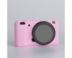 Een beschermhoes Geschikt voor de Canon/Sony ZV-E10 camera, gemaakt van zacht siliconen, Geschikt voor de Sony ZV-E10 camera - krasbestendige ZV-E10 beschermhoes - roze.