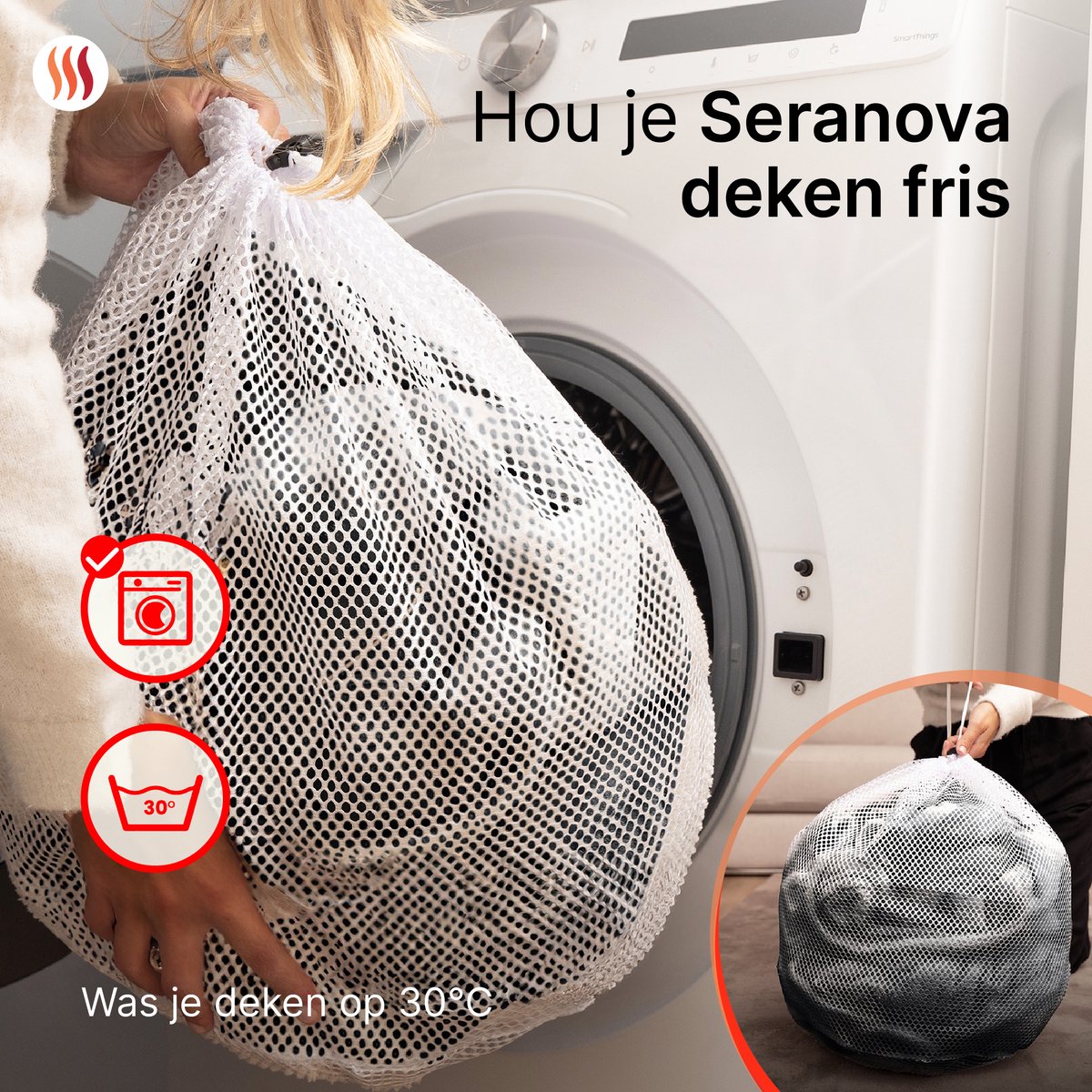 Seranova Elektrische Deken - 160x120 cm - 1 Persoons Warmtedeken - Dubbelzijdig Fleece - Knuffeldeken - Beige – foto 6