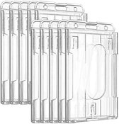Fako Bijoux® - Porte-cartes PC Vertical - Carte d'identité - Porte-cartes - Porte-badge - Transparent - 10 Pièces