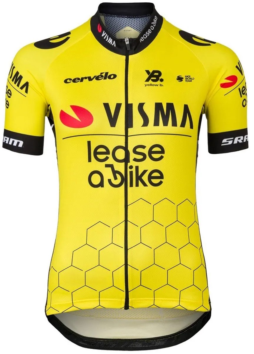 Tvl Team Visma Lease A Bike Replica 2025 Korte Mouw Wielertrui Geel XL Vrouw