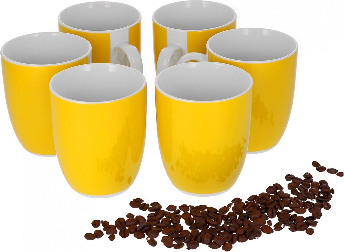 Diepe Mueslikom Set voor 6 Personen, 14 cm, Magnetron- en Vaatwasserbestendig