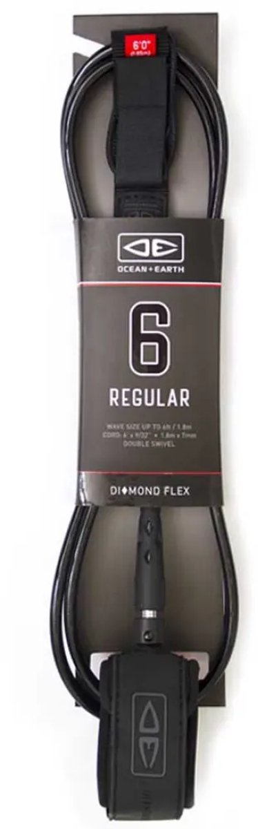 Ocean & Earth Regular Diamond Flex Moulded Surflijn Zwart 7´0´´