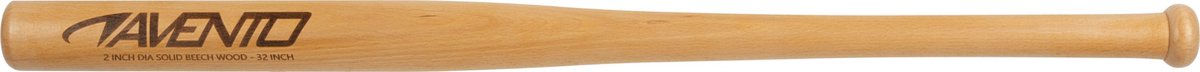 Avento Honkbalknuppel - Gelakt Beukenhout - 81 cm