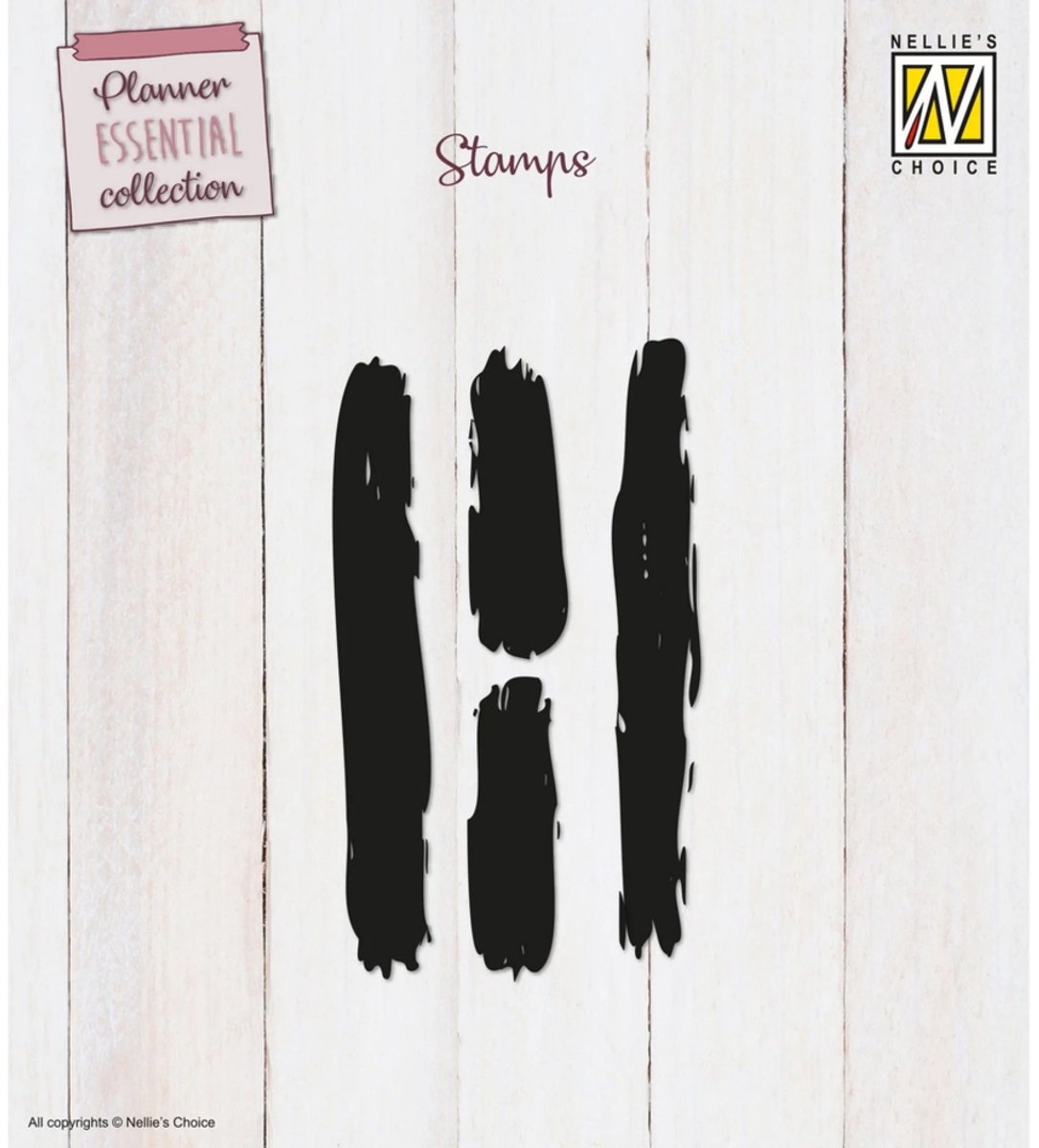 NSCS013 - Nellie Snellen Clear Stamp Stripes - stempel - verf strepen - kwaststreken - streken penseel kwast - 1,3 x 45 en 10cm