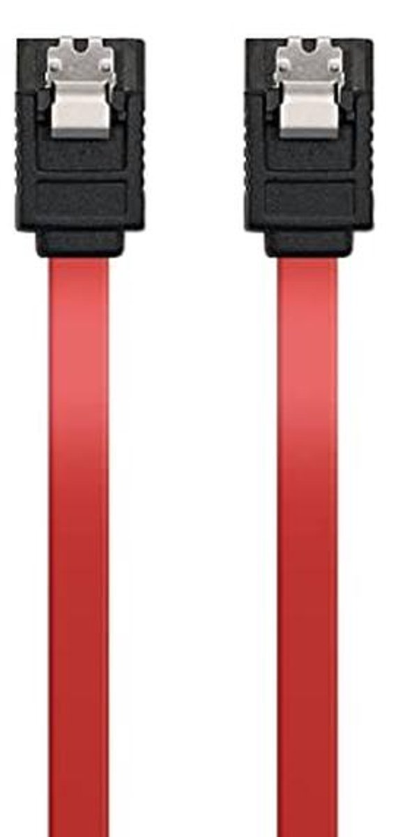 SATA III-kabel 70 cm met metalen clips - 6 Gbit/s overdrachtssnelheid - Rood
