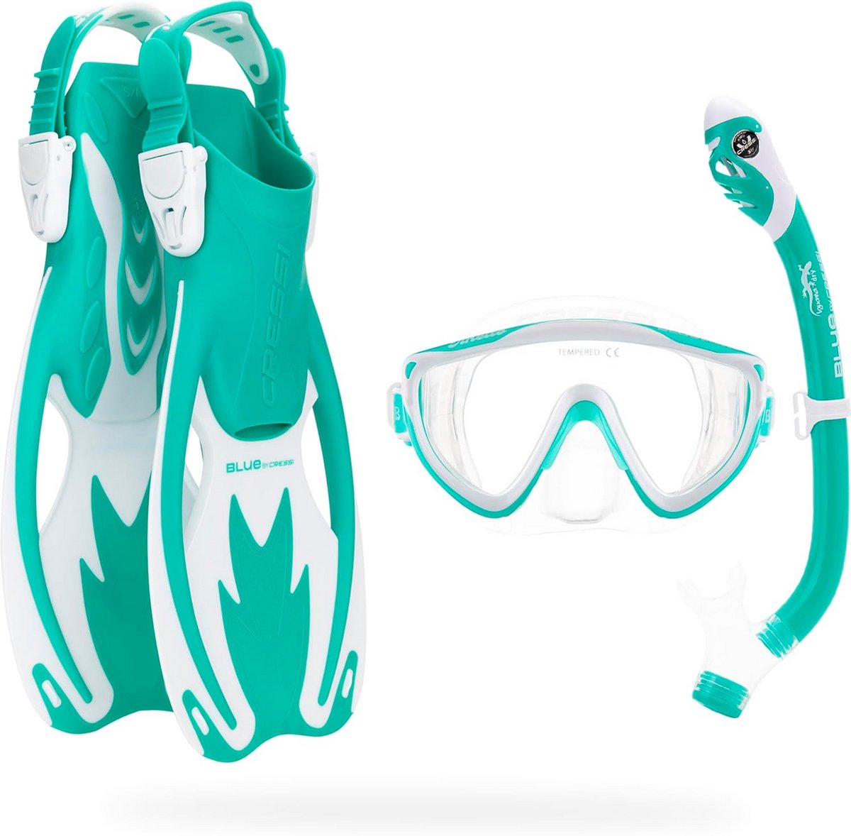 Snorkelset voor Jonge Snorkelaars - Komplet met Masker, Snorkel en Vinnen