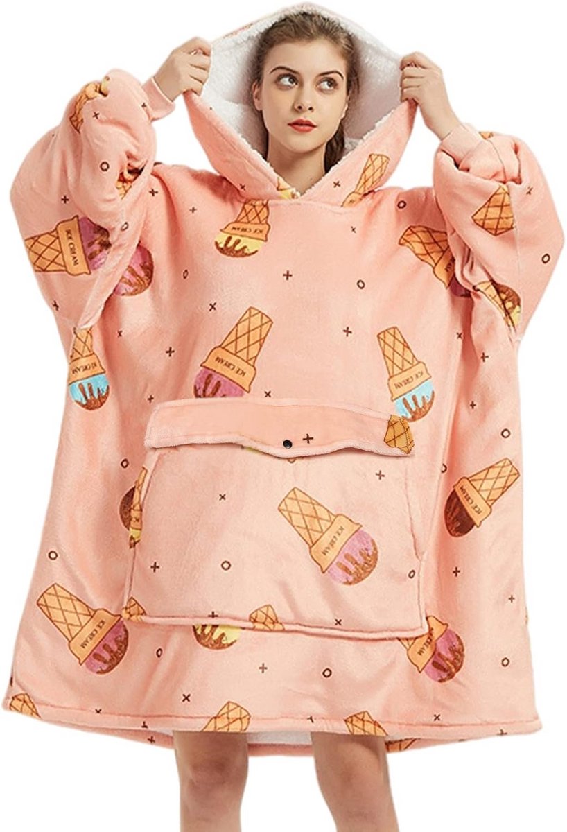 Oversized Capuchon Deken Sweatshirt - Super Zacht en Warm voor Dames - One Size Past Alle
