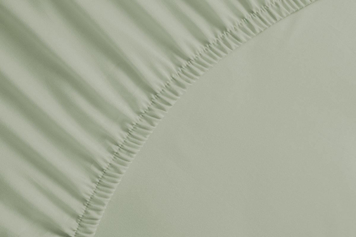 Yellow Hoeslaken Percale - Onderlaken Eenpersoons - 90x210-220 cm - 100% Katoen-Perkal - Groen