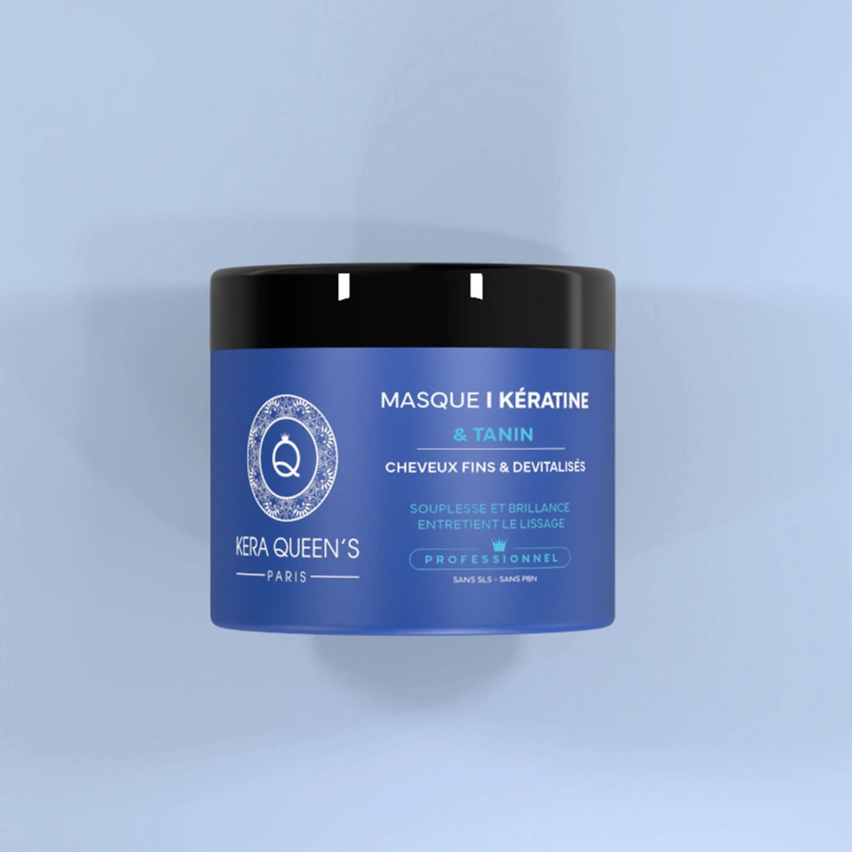 Kera Queens | professioneel Haarmasker met Keratin and Tannin - voor steil, fijn en futloos haar - 500ml - Vegan