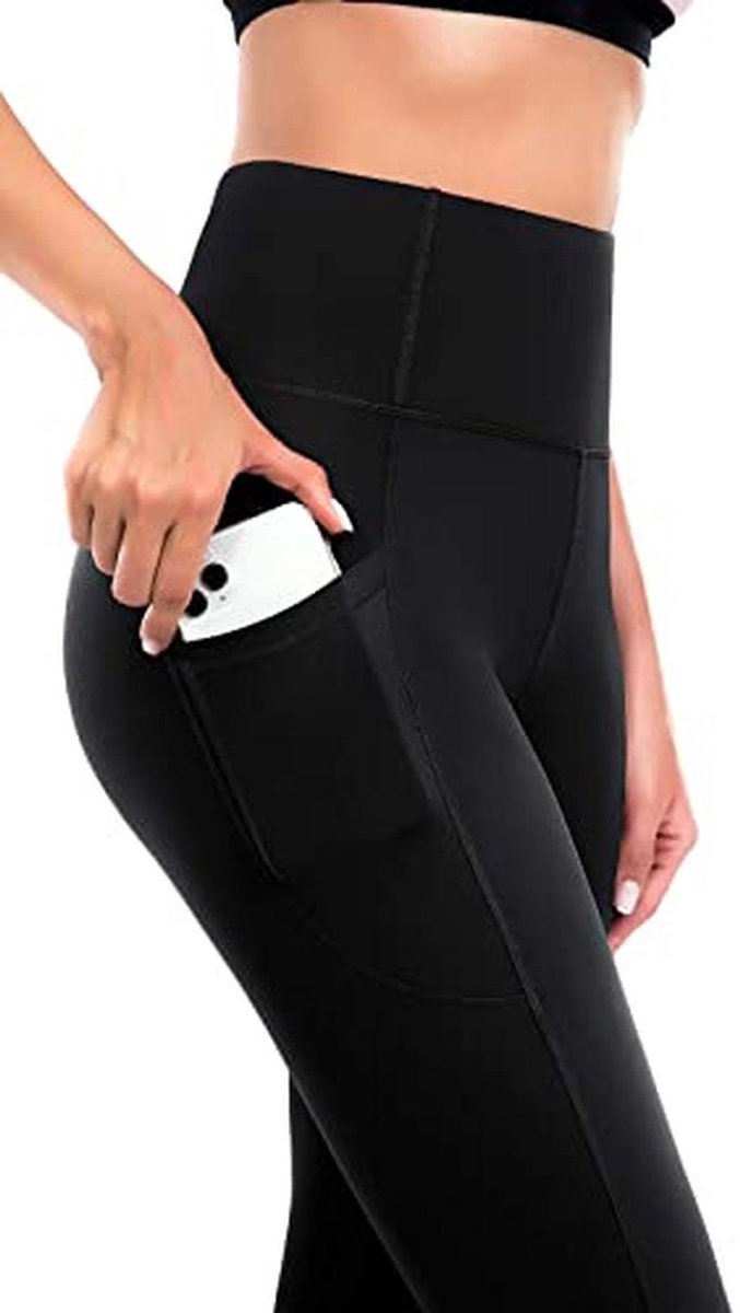 Dames Sportbroek met Zakken, Opaak, Hoge Taille, Lange Fitnessbroek, Yoga broek — afbeelding 4