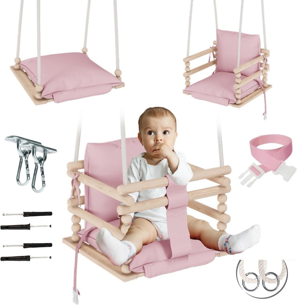 Baby schommel 3 in 1 - Veilig, Aanpasbaar en Eco-vriendelijk