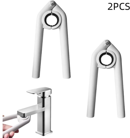 2 pièces - clés de robinet - clé universelle d'aérateur de robinet - pour le retrait des aérateurs de robinet - convient pour cuisine, salle de bain, toilettes, ferme, chambre d'étudiant - 15×8cm - gris