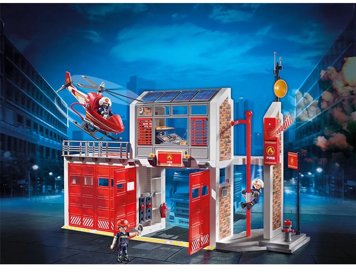 PLAYMOBIL City Action Grote brandweerkazerne met helicopter - 9462 — afbeelding 21