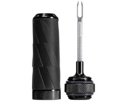 Muc-Off Precision Tubeless Repair Capsule - Bandenreparatieset - Tubeless Plug Tool - Voor Racefiets Gravel en MTB - CNC-bewerkte Aluminium Behuizing - Inclusief 15 Pluggen - Met Ventieltool