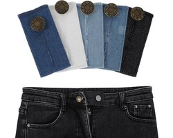 Broek Taille Verlenger - Set van 5 Kleuren - Jeans Tailleband voor Zwangerschap - Vrouwen en Mannen - Broek Pak - Taille Verlengers.