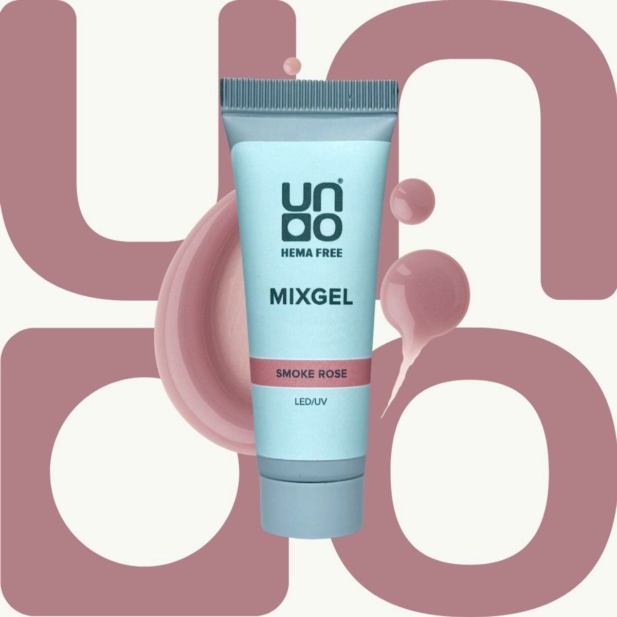 UNO MixGel - Polygel Builder Gel - HEMA-vrij – Smoke Rose (Grijsroze) - Voor Nagelverlenging - 15g