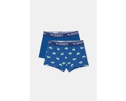 Woody - Duopack Boxers - Bleu foncé + imprimé caméléon - 3 ans
