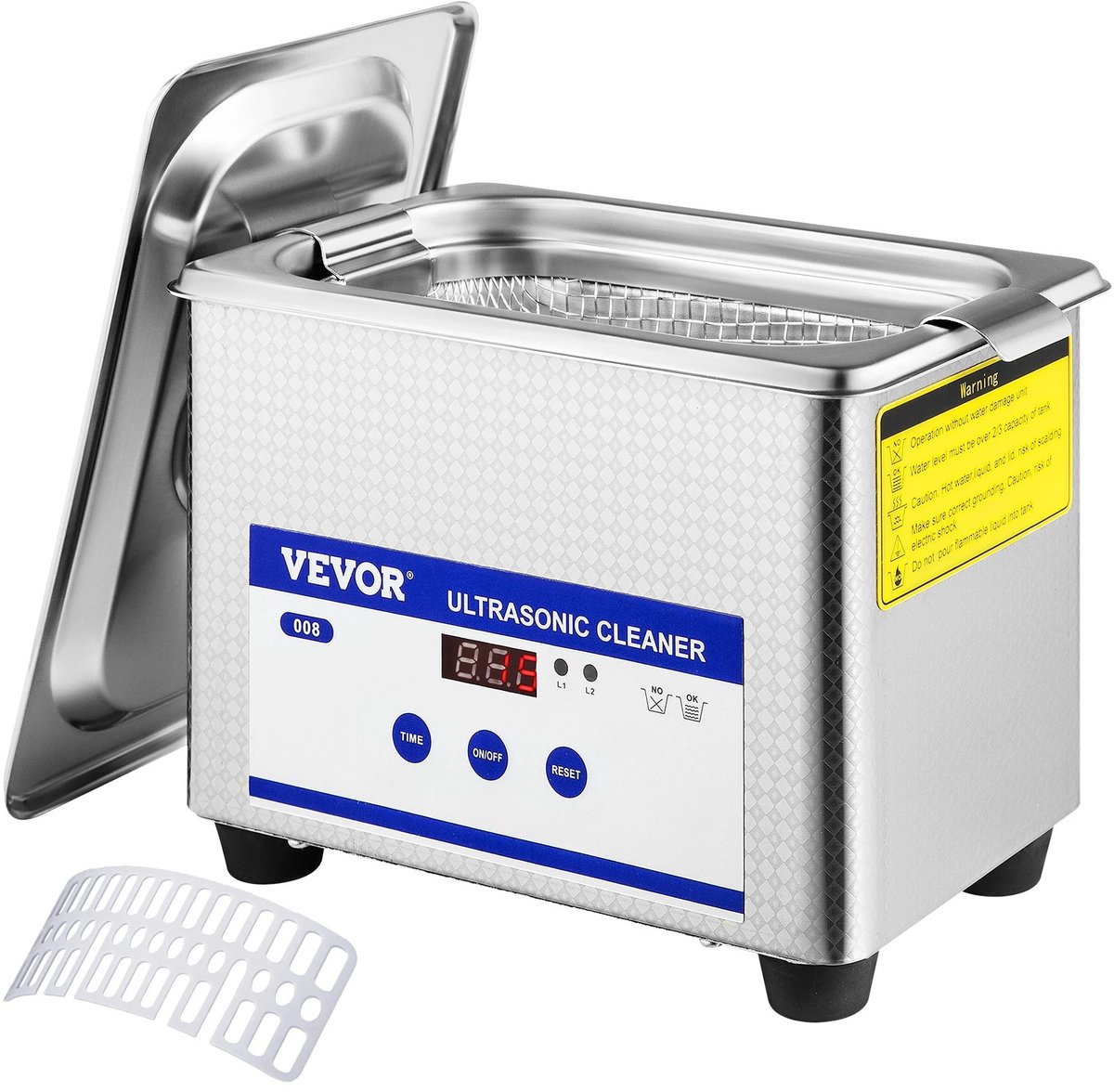 Novendo Goods – Ultrasone reiniger 800ml - 40kHz Krachtige 35W mini schoonmaakmachine voor sieraden, brillen & apparatuur - Compacte draagbare ultrasoon wasmachine