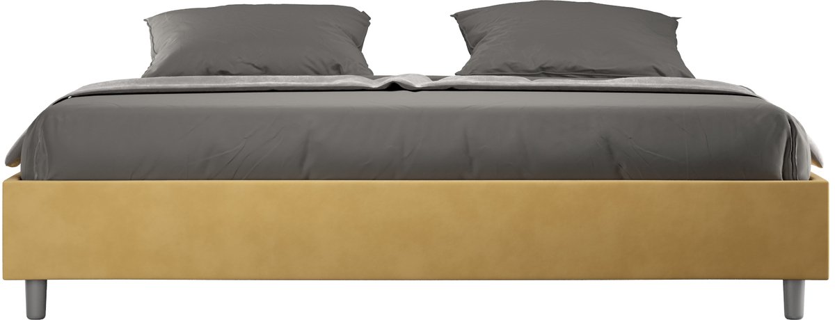 Azelia oker microvezel gewatteerd opbergbed 180x210