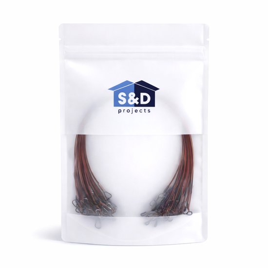 S&D - Stalen onderlijn vissen - 50 stuks - Rood - 14kg 25cm - Hengelsport - Voor roofvissen met kunstaas van S&D — afbeelding 5