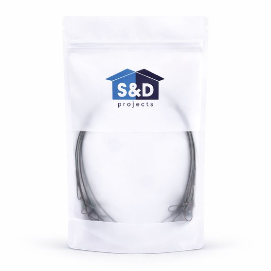 S&D - Fil de pêche en acier - 10 pièces - Zwart - 14 kg 25 cm - La pêche - Pour la pêche des carnassiers aux appâts artificiels