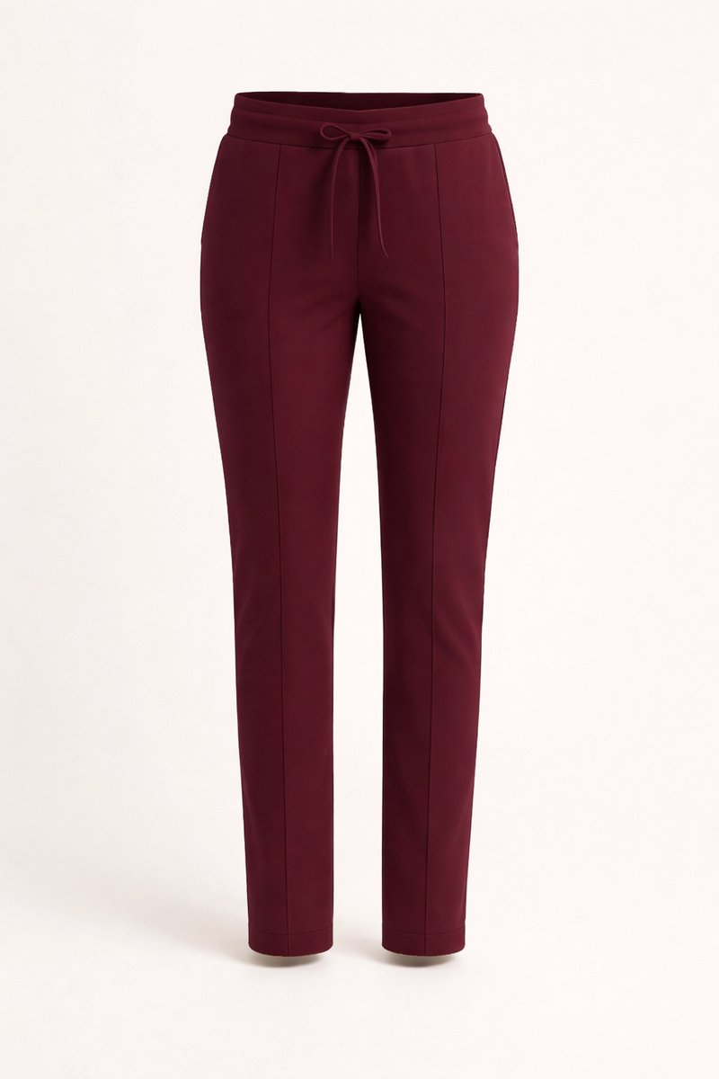 Angelle Milan Travelbroek Dames - Bordeaux - Travelstof - Maat L