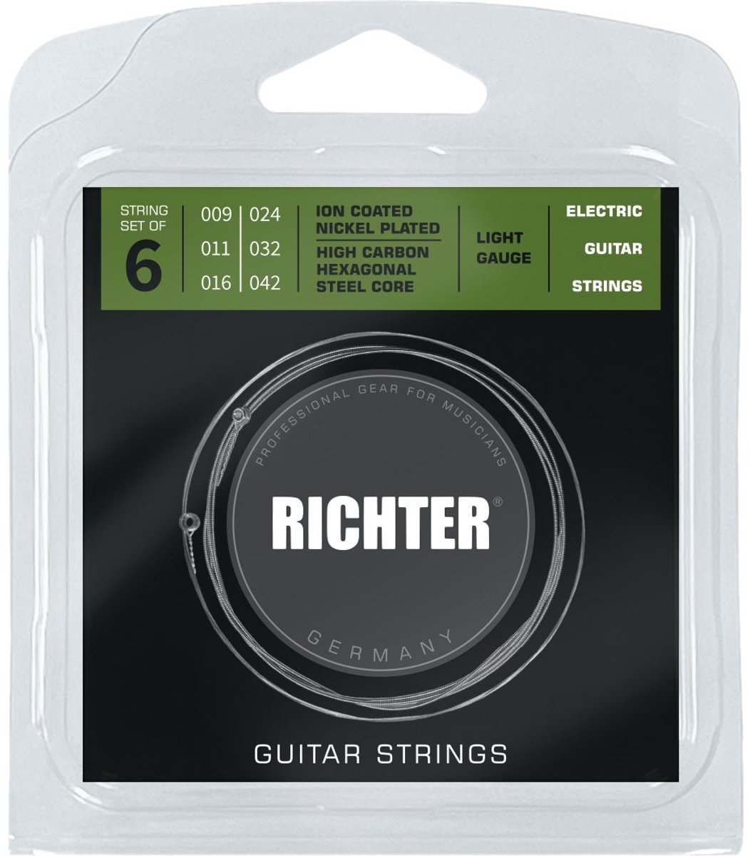 Richter 1804 Electric Guitar Strings 9-42 snarenset voor elektrische gitaar