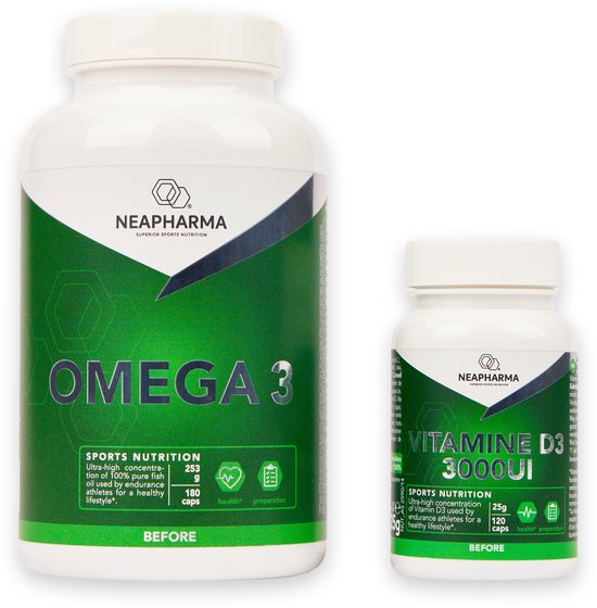 Neapharma Maximale weerstand bundel: Visolie Omega 3 en Vitamine D3 (3000UI)