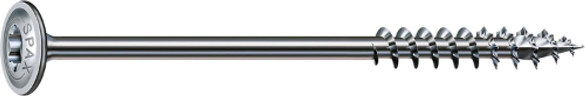 Famanu – Houtbouwschroeven 6,0 x 100 mm met platte kop en gedeeltelijke schroefdraad, steraandrijving (100 stuks)