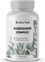 XTRA FUEL Bloedsuiker Complex – 180 capsules hooggedoseerd – met chroom, Ceylon-kaneel, myo-inositol, olijfblad en zink