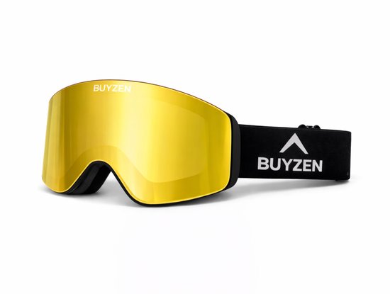 BUYZEN Performance Skibril – UV400 – Dubbele Anti-Fog Lens – REVO Coating – OTG – Helm Compatibel – Unisex Ski & Snowboard Bril