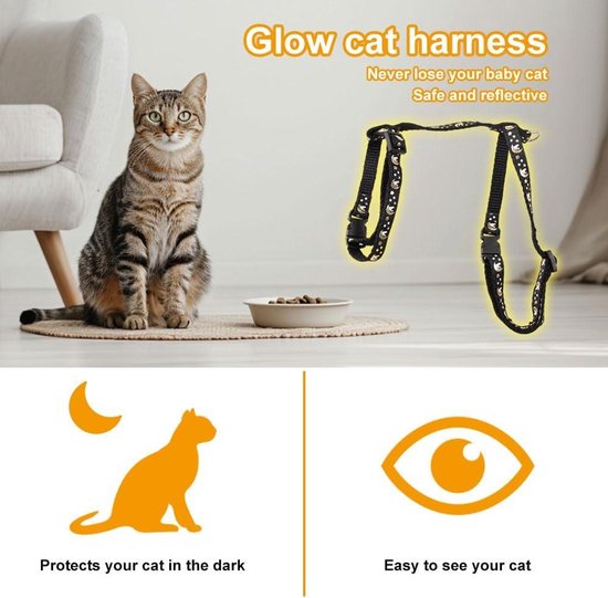 Houdini Ontsnappingsbestendig kattenharnas en riem set van OutdoorBengal - zwart, groot kattenharnas voor uitlaten met grote katten Houdini Ontsnappingsbestendig kattenharnas en riem set van OutdoorBengal - zwart, groot kattenharnas voor uitlaten met grote katten