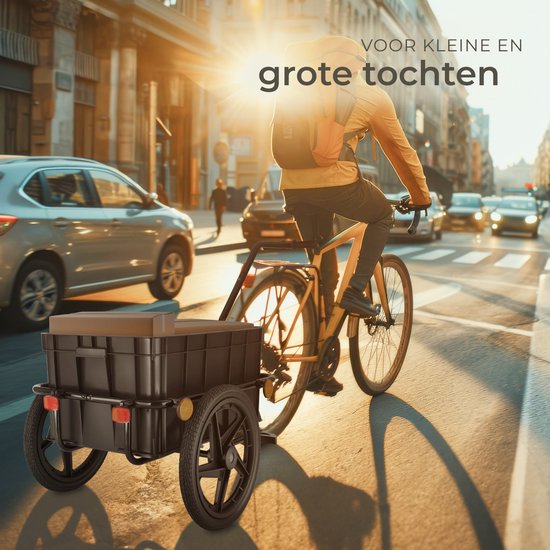 tectake® Fietskar CargoXpress - Multifunctioneel, Voorzien van Afdekzeil - Tot 50 kg - Fietstransport, Lastenkar, Fietsaanhanger van Tectake — afbeelding 5
