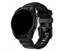 Siliconen bandje - geschikt voor Garmin Fenix 5 (PLUS) / 6 (Pro) / 7 (Pro) / 8 (47 mm) / E (47 mm) / Epix (Pro) (2) 47 mm / Approach S60/S62/S70 47 mm / MARQ / Instinct 1/2/3 (45mm) - zwart