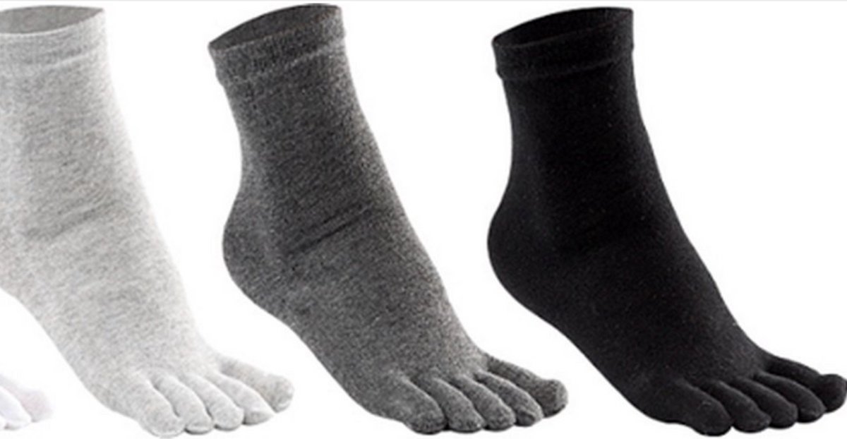 Heren Teen Sokken - 3 paar - teensokken - toesocks - toe socks - blauw - grijs - bruin - mix - 40 - 46 - unisex - cadeau - sport - yoga - fitness - runner teen sokken - teenslipper sokken - gift - cadeau voor hem - geschenk