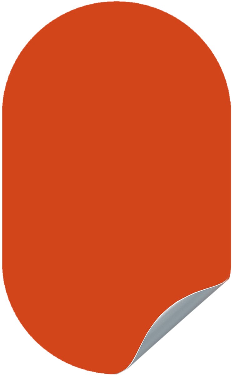 Groovy Magnets Ovaal Magneetsticker - Rood