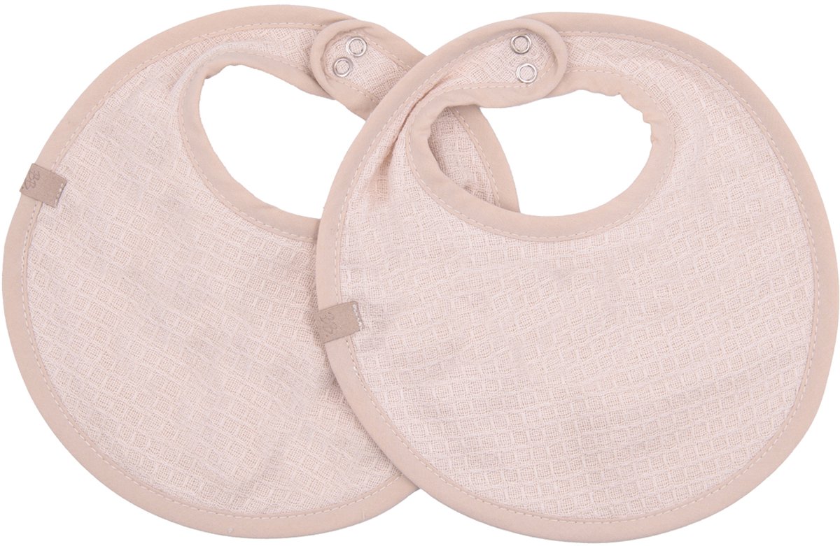 Bamboom Waffle Terry Slabbetjes – Set van 2 - Vintage Pink