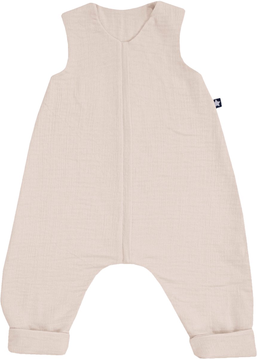 Julius Zöllner Muslin Jumper Slaapoverall - Sand - Maat 80