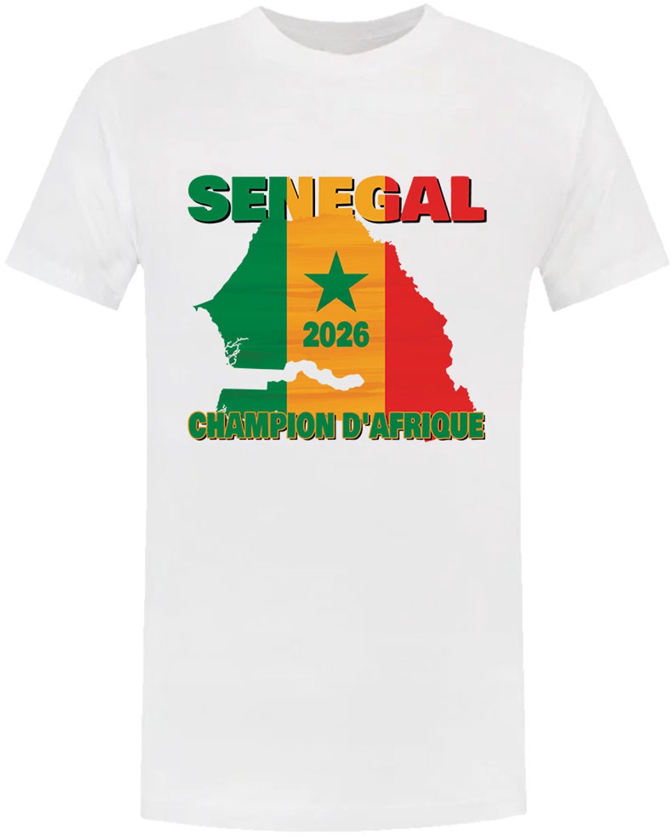 Senegal Afrika Cup 2026 Heren T-shirt Wit - Senegal Voetbal Shirt - Lions Of Teranga