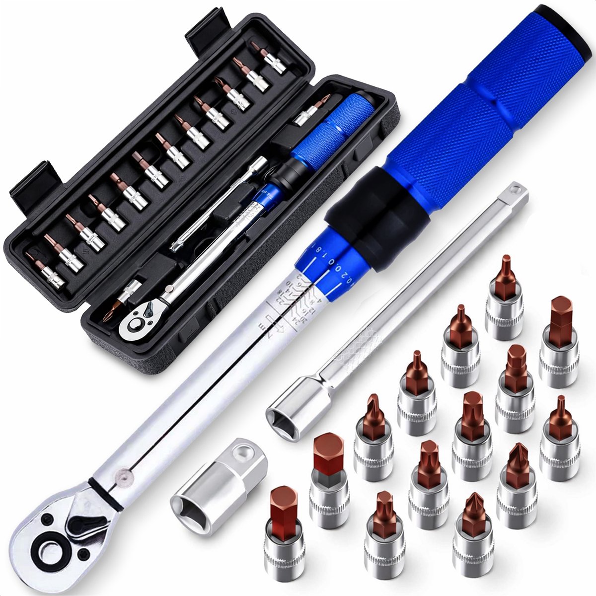 Momentsleutel 15 delige set – 5/24Nm - Fiets – Fietsgereedschap – Torque wrench