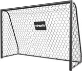 VirtuFit Voetbaldoel Premium - Voetbal Goal - 240 x 160 cm - Weerbestendig - Incl. grondankers - Hoogwaardig polyester net - Professioneel trainingsdoel