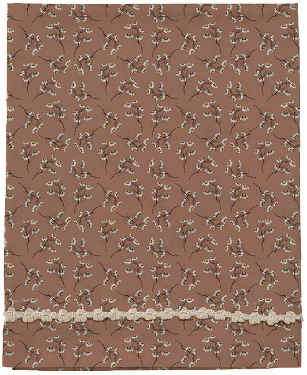 Mies & Co Toddler Laken - Daisies - Mocha Mousse Brown - 110 x 140 cm