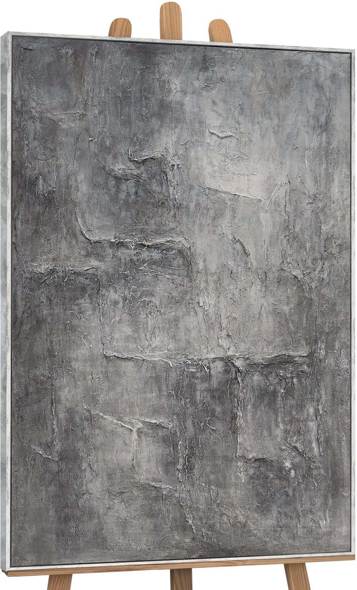 YS Canvas schilderij 140x100 cm handgeschilderd geheugen van steen – YS-Art Gallery – Lijst: Antiek – Luxe wanddecoratie Antik