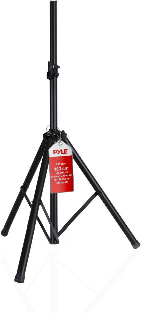 Pyle Luidspreker standaard, Speakerstatief, Monitor Stand met Verstelbare Hoogte Tot 178 cm, Opvouwbare Tripod Stand