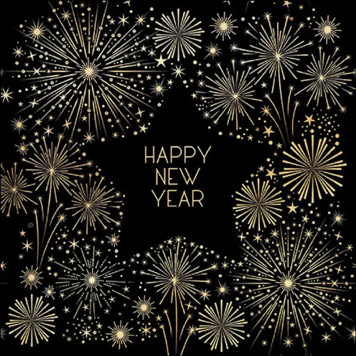 Ambiente -Servetten - Golden New Year - 33 x 33 cm