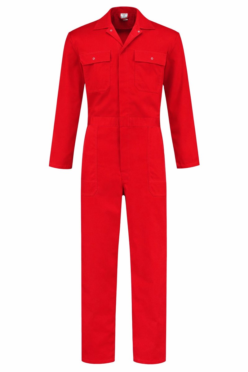 Top Rock Overal OVPK6535-007 drukknoop poly/katoen - Rood - 60