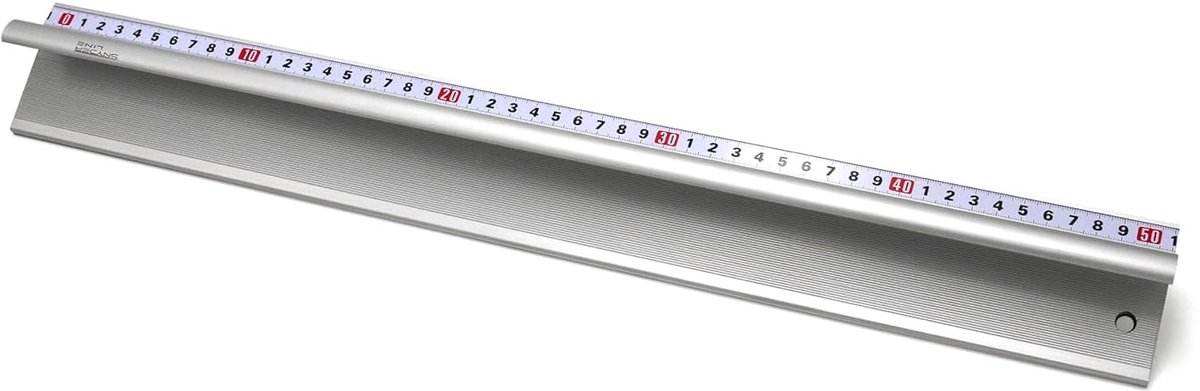 Liniaal snijliniaal - aluminium - 100 cm - antislip - met handvat
