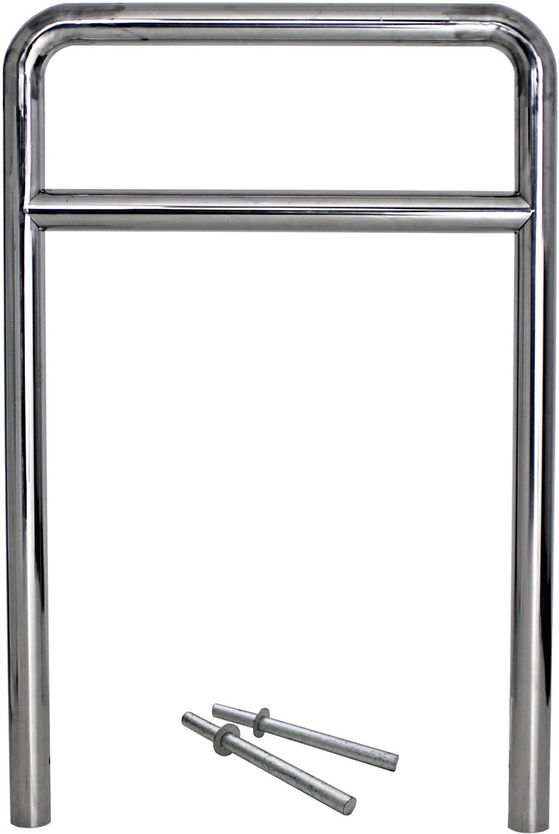 TRUTZHOLM - Fietsenrek Type H met knierail - 118 x 78 cm - Om in te betonneren - Ø 60 mm - Voor 2 fietsen - Roestvrij Staal