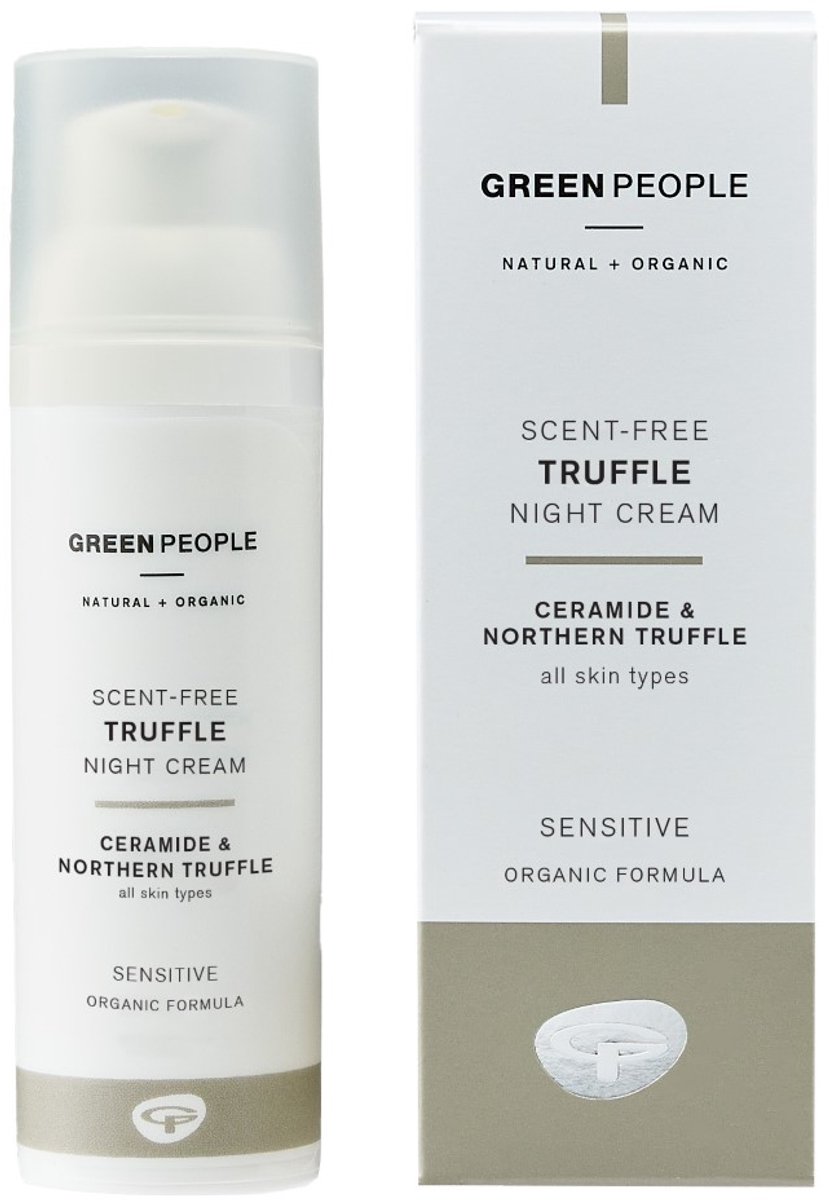Green People - Truffel nacht creme - Parfumvrij - Hydraterend - Tegen droogheid & irritatie - Voor de gevoelige huid - Eczeem - Vegan